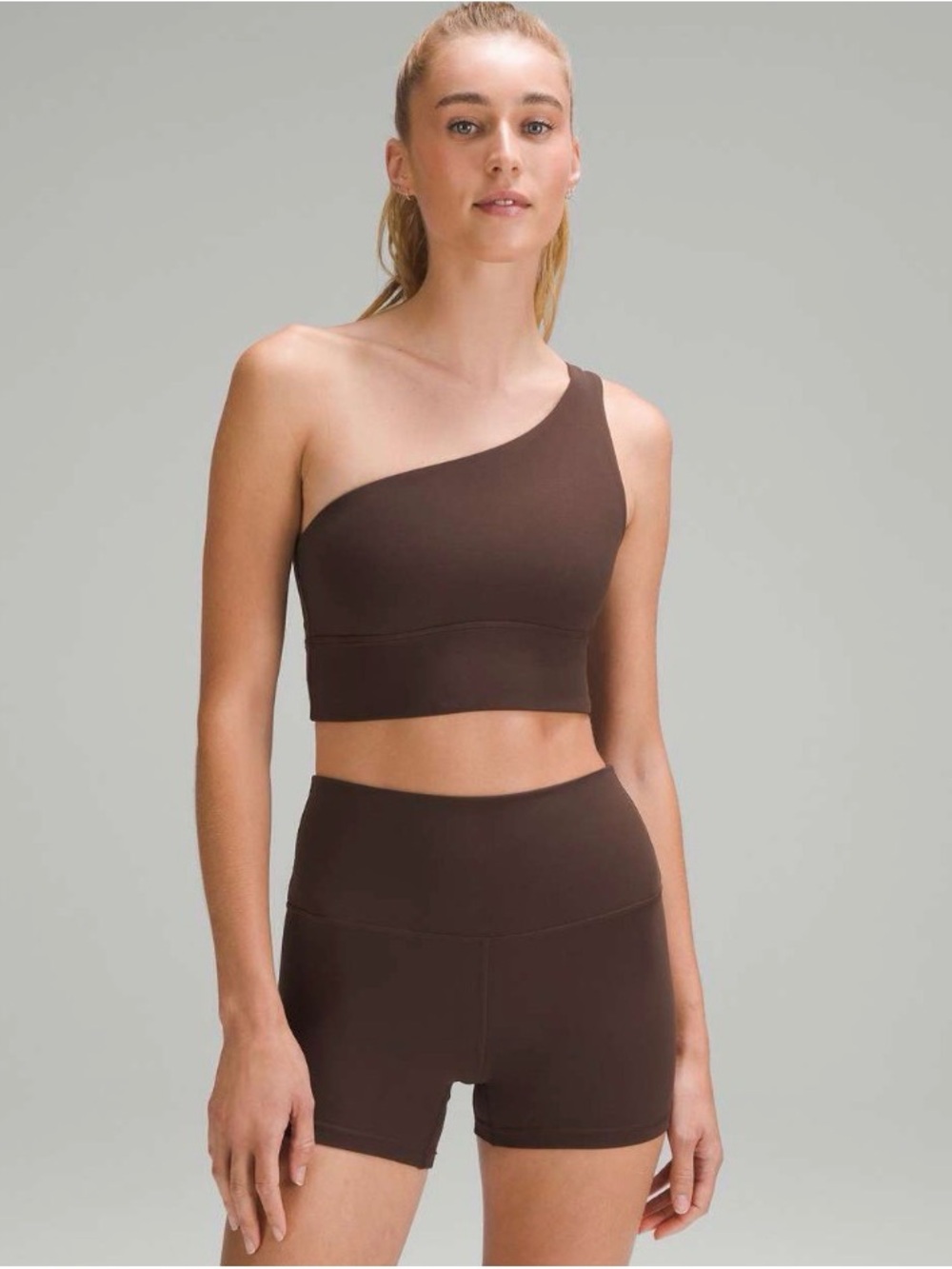 Lululemon Align Asymmetrical Bra A/B Espresso Brown Size 6 NWT